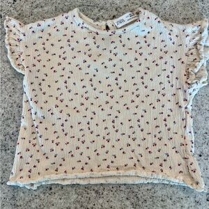 Adorable Zara shirt baby toddler girl 12-18 months